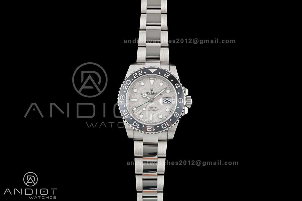 GMT-Master II Blaken Grey Ceramic ARF 1:1 Bruce Wayne Best Edition Meteorite Dial On Oyster Bracelet DD3285